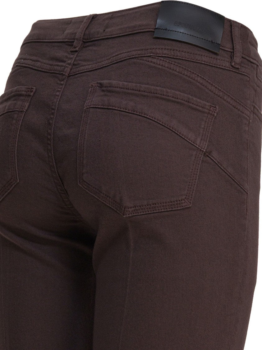 Max Mara Cropped Brown Jeans With Slim Fit