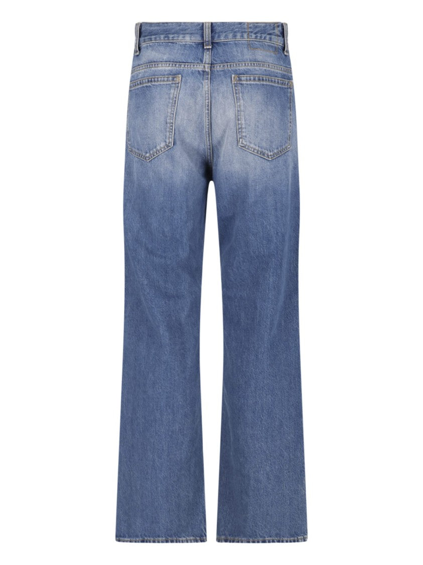 Berner Kuhl Blue Straight Denim Cotton Five-Pocket Jeans
