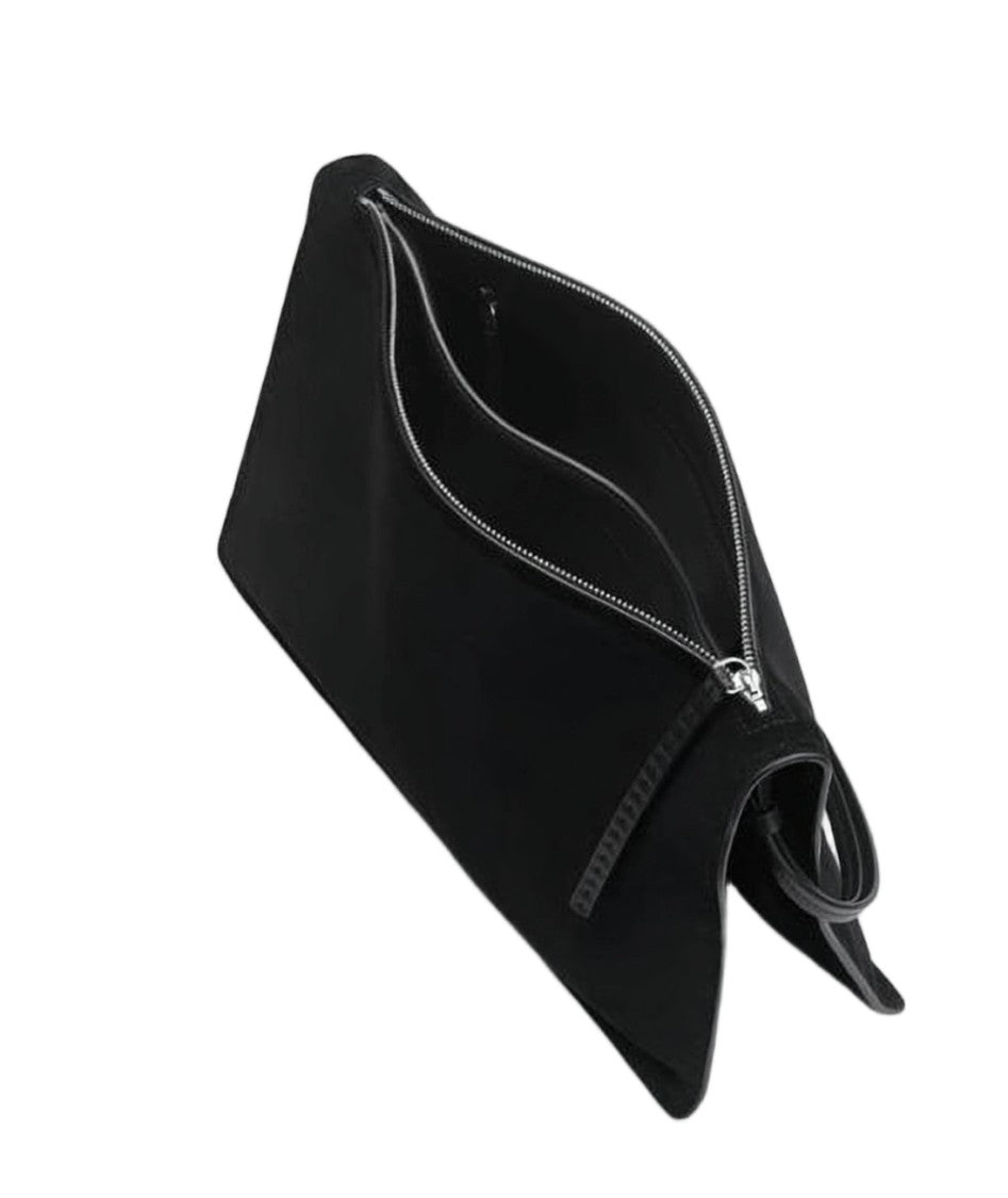 Phoebe Philo Rectangular Cowhide Leather Clutch With Lambskin Lining