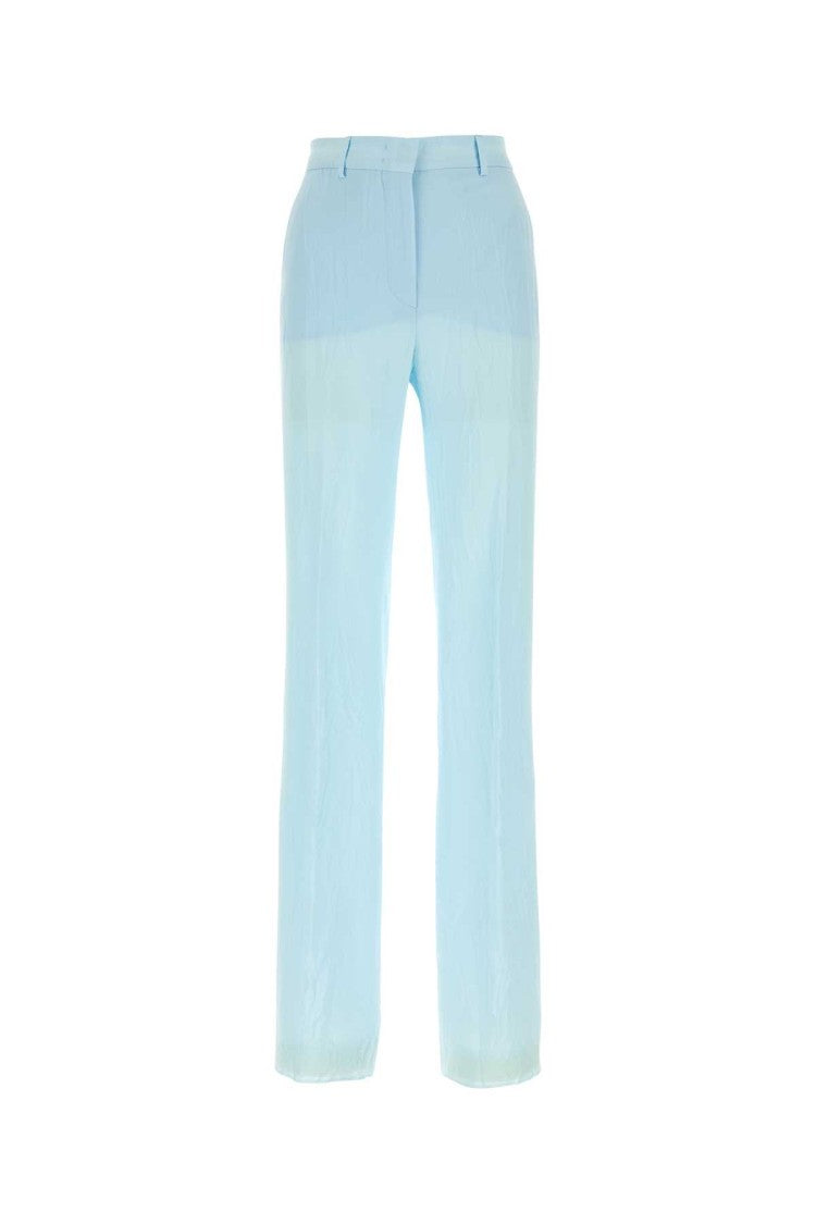 Sportmax Pastel Light-Blue Viscose Persia Pant