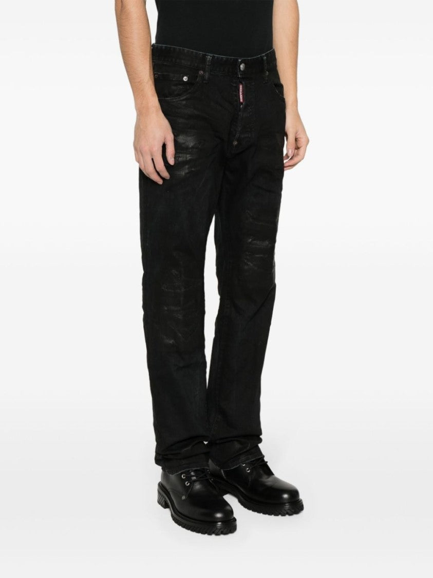 Dsquared2 Slim Cut Black Denim Trousers