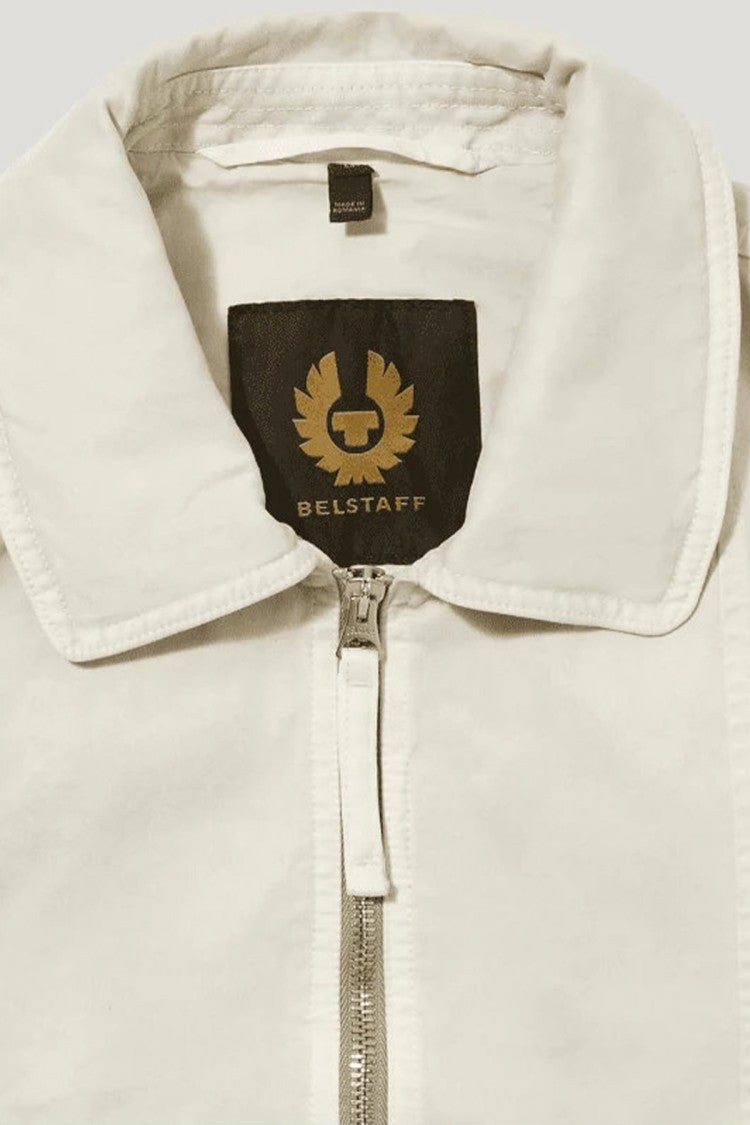 Belstaff Beige Nylon Zip-Up Bomber Jacket