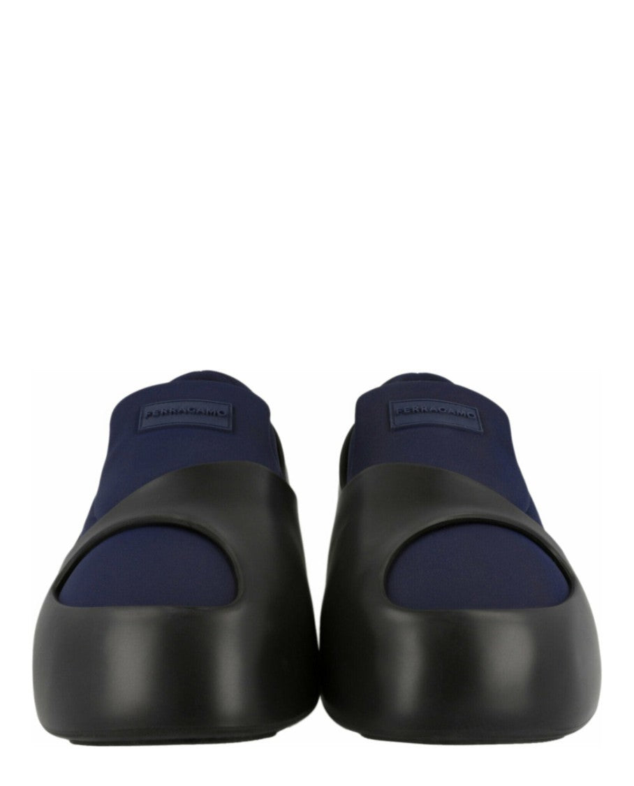 Ferragamo Lunar Paneled Slip-On Sneakers