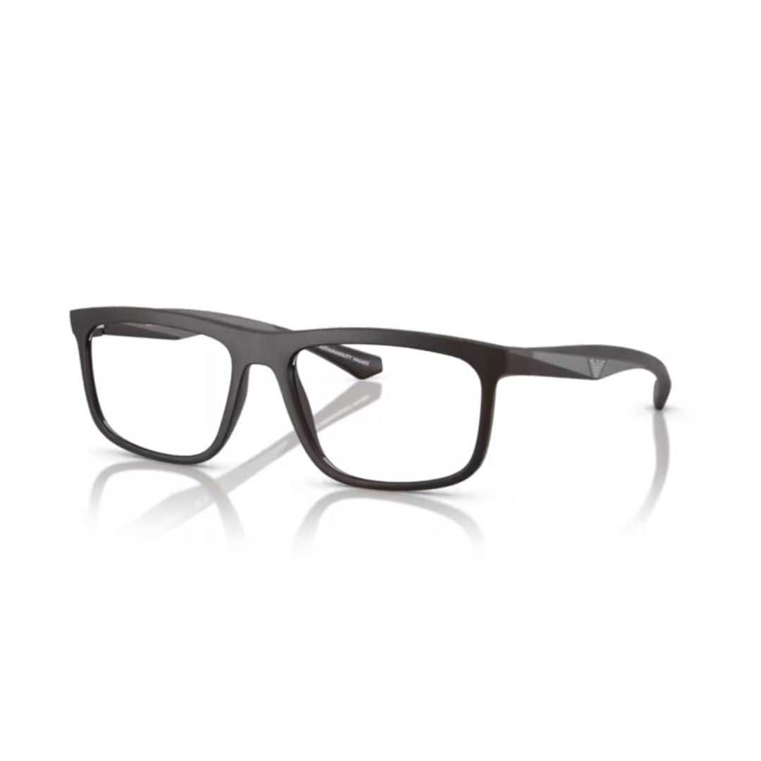 Emporio Armani 0Ea3246 Rectangular Black Eyeglasses With Minimalist Frame Design