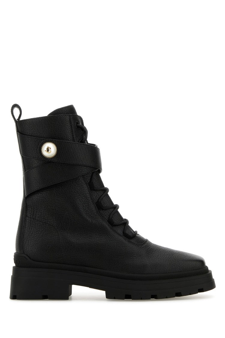 Jimmy Choo Noemi 45 Ankle Boot In Grainy Leather