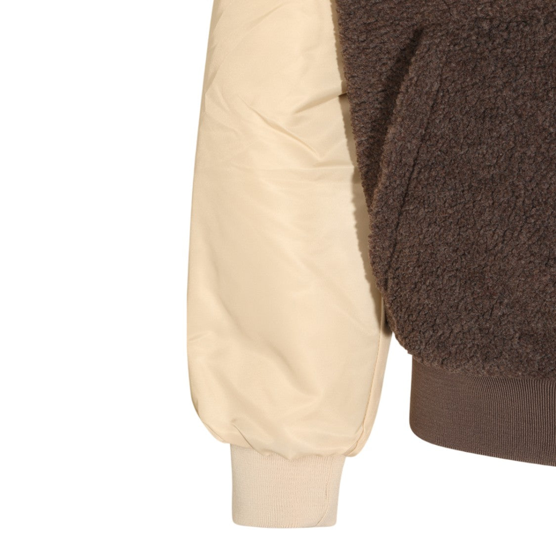 Maunakea Dark Brown Cream Sleeve Fleece Jacket