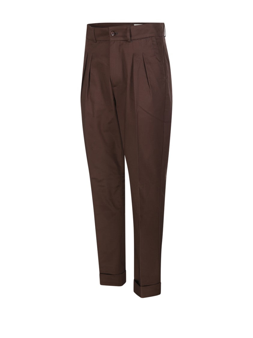 Marco Coppola Double-Pleated Tailored Pants With Refined Cuffs