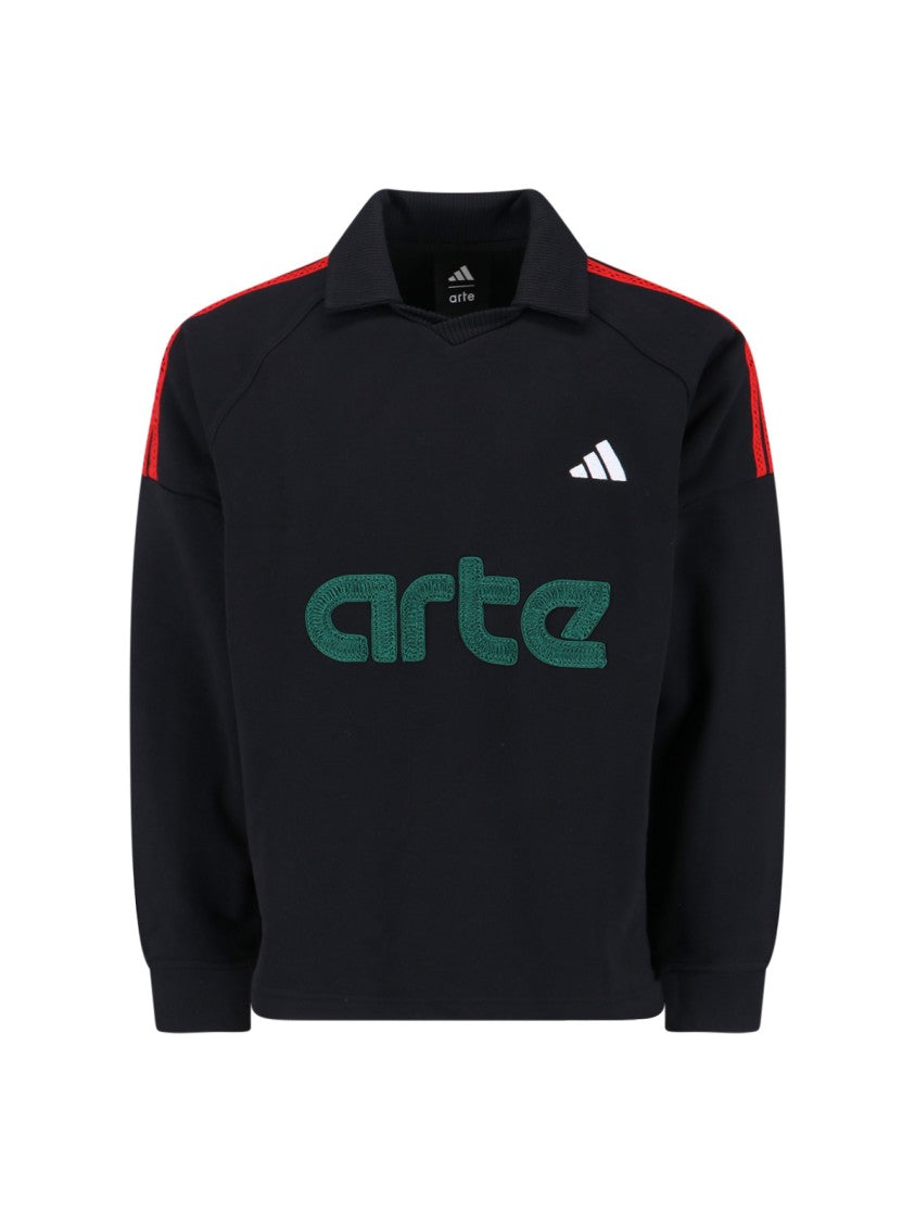 Adidas Black Logo Knit Sweatshirt