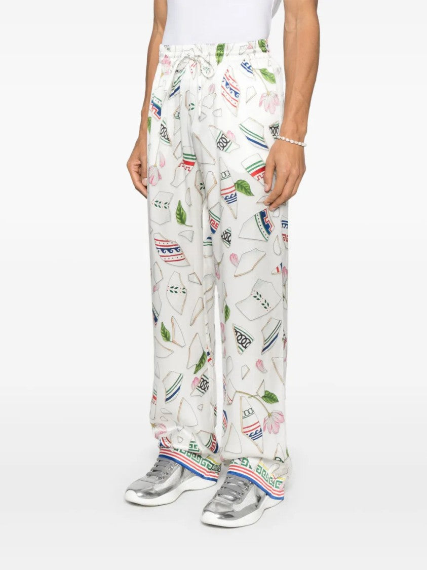Casablanca Le Vase Brise Silk Trousers