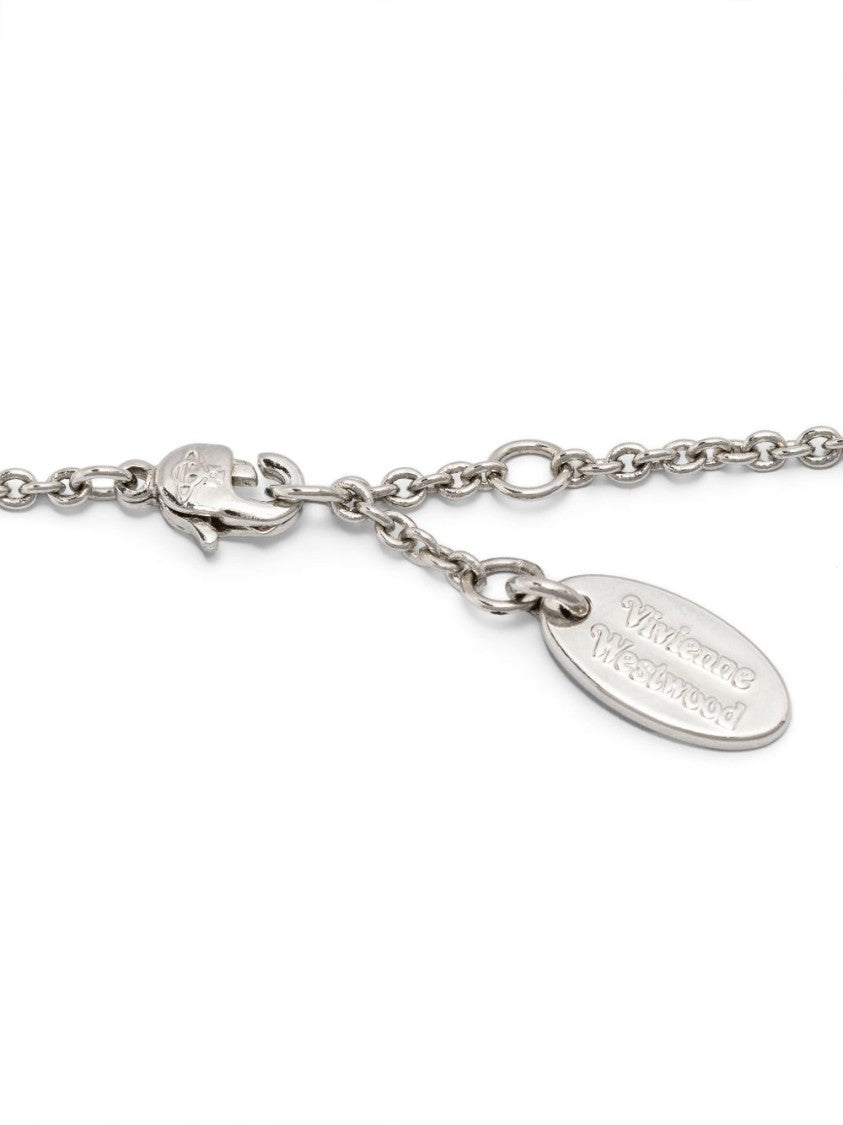 Vivienne Westwood Silver-Tone Orb Crystal Faux-Pearl Bracelet