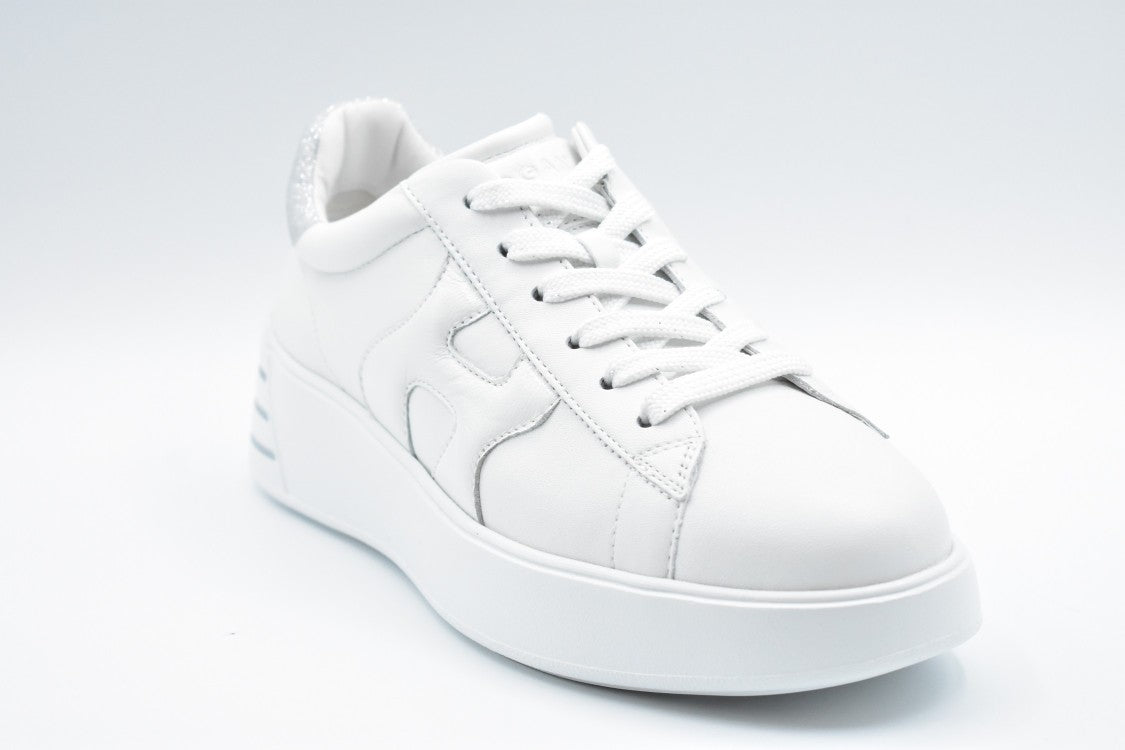 Hogan Minimalist Silver White Laced Sneakers