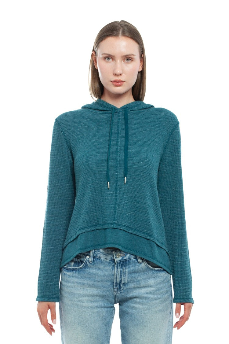 Wilt Long Sleeve Double Peplum Hoodie