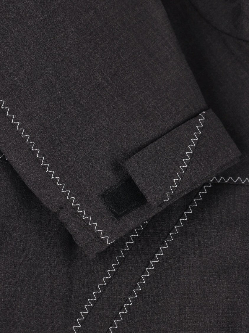 Kiko Kostadinov Brown Fosco Textured Wool Zip Jacket