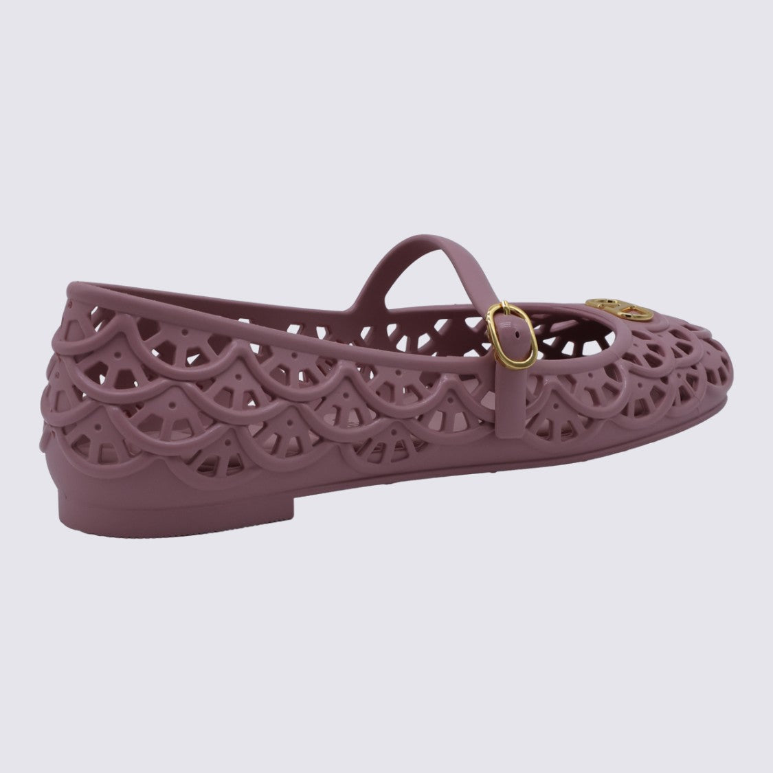 Valentino Garavani Delicate Cut-Out Flat Shoes With Mary Jane Strap
