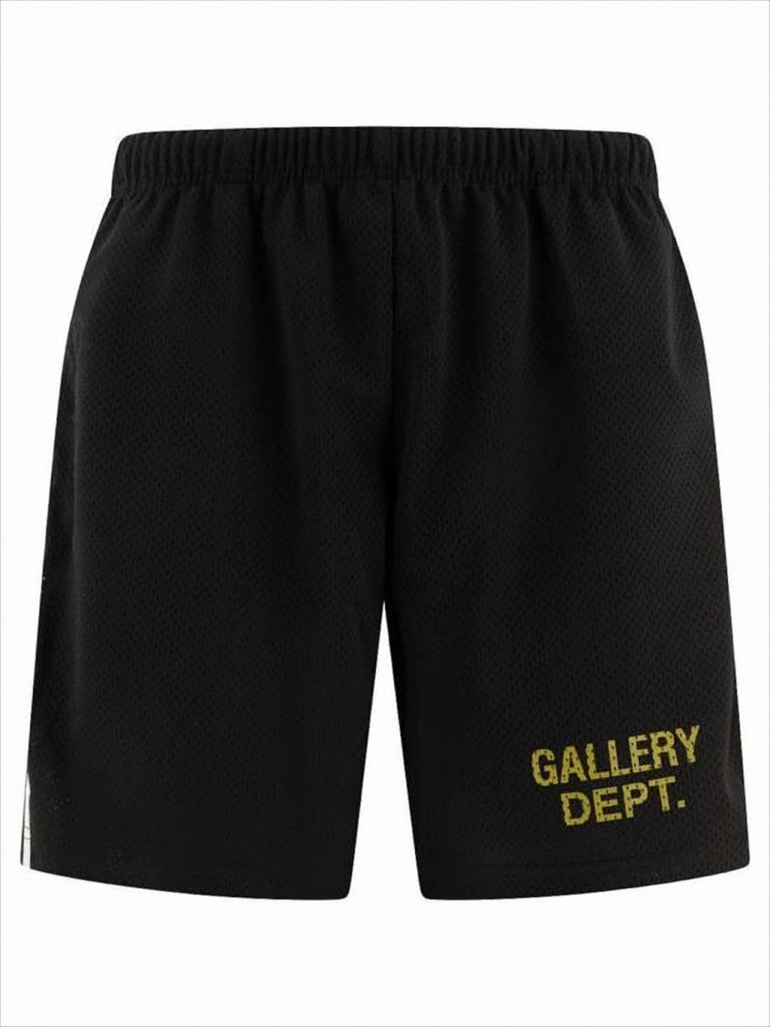 Gallery Dept. Breathable Mesh Black Shorts With Side Slits