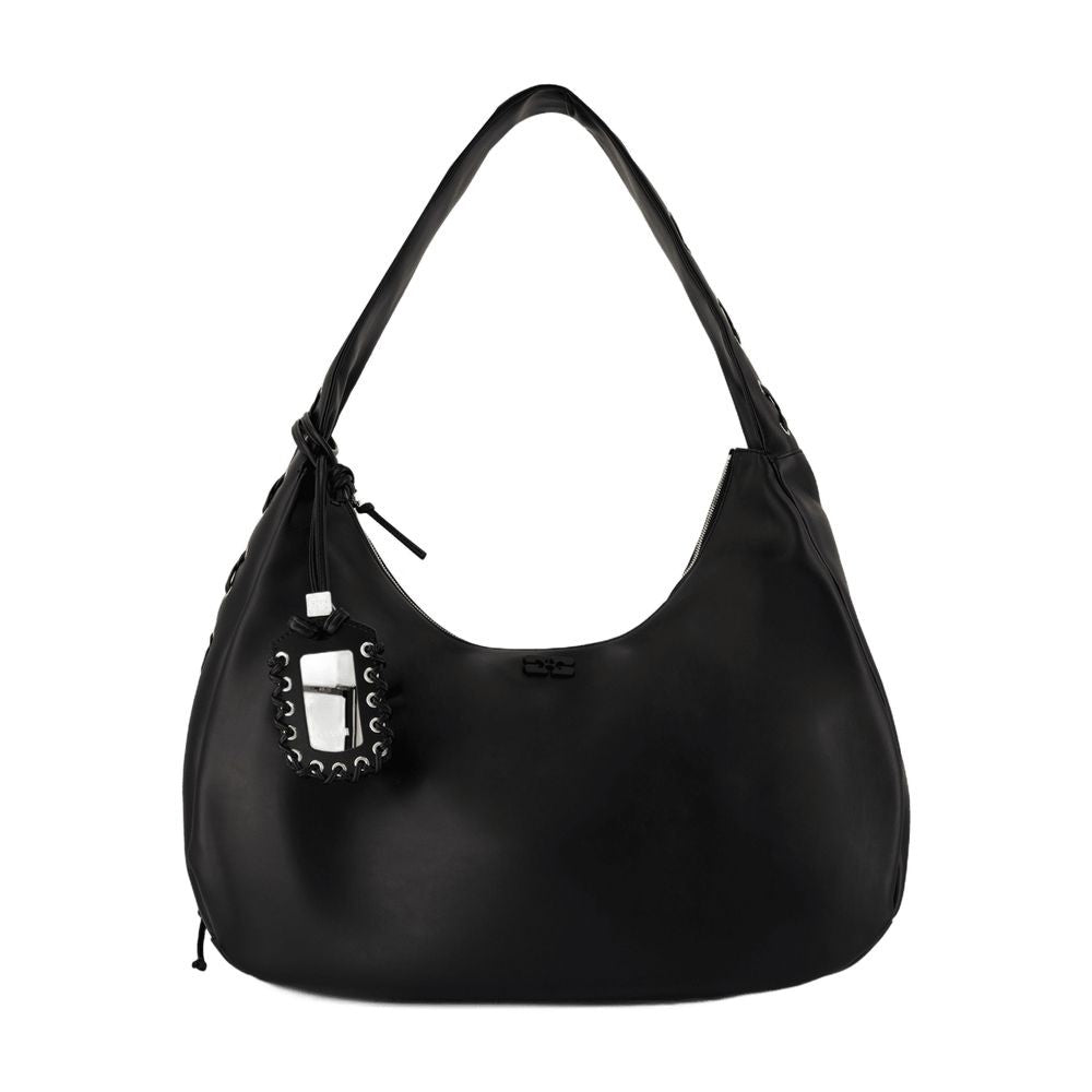 Ganni Bou Xxl Shoulder Bag - Leather - Black