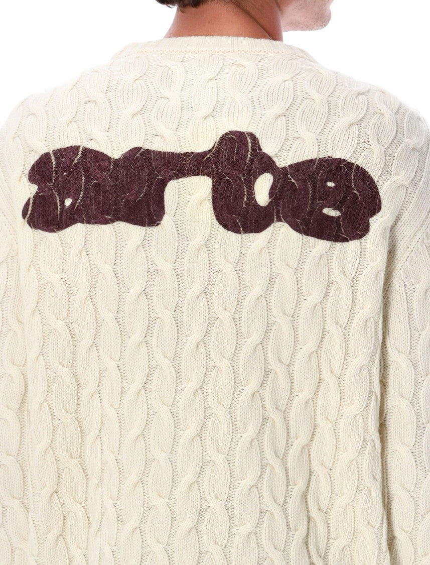 Arte Antwerp Cream Cable Knit Sweater