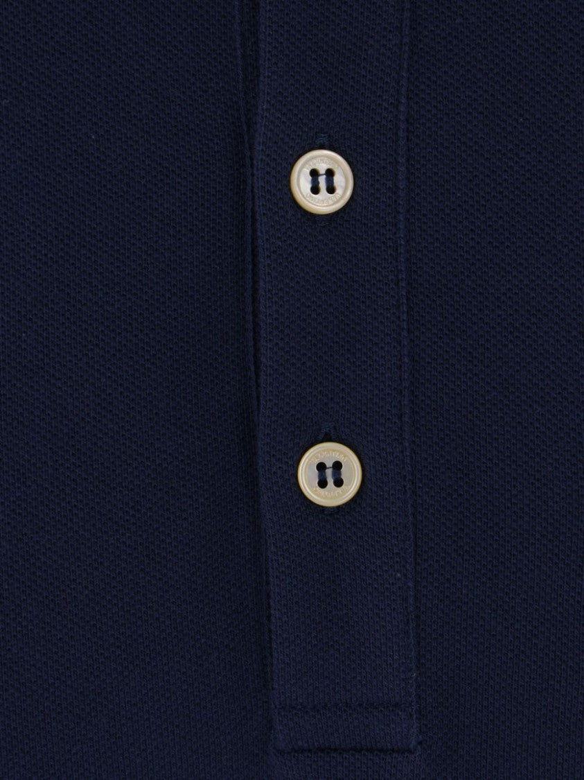 Valentino Logo Cotton Polo Shirt With Button Placket