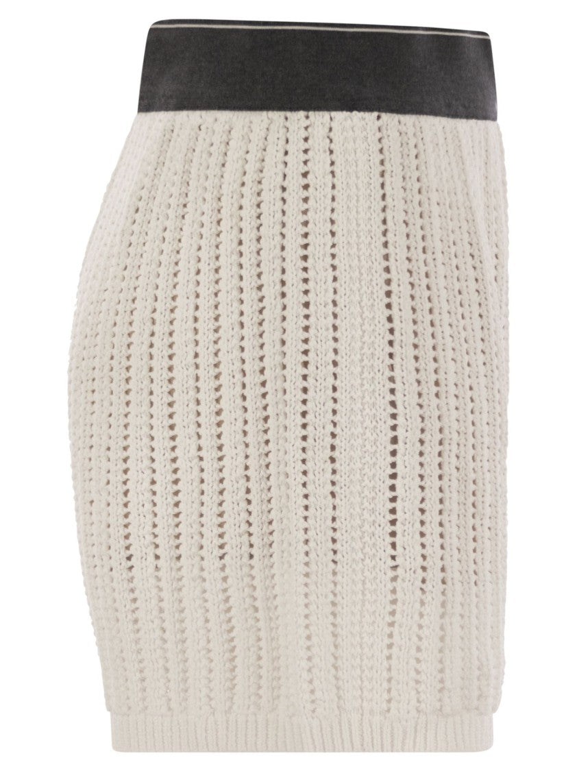 Brunello Cucinelli Cotton Net Knit Shorts
