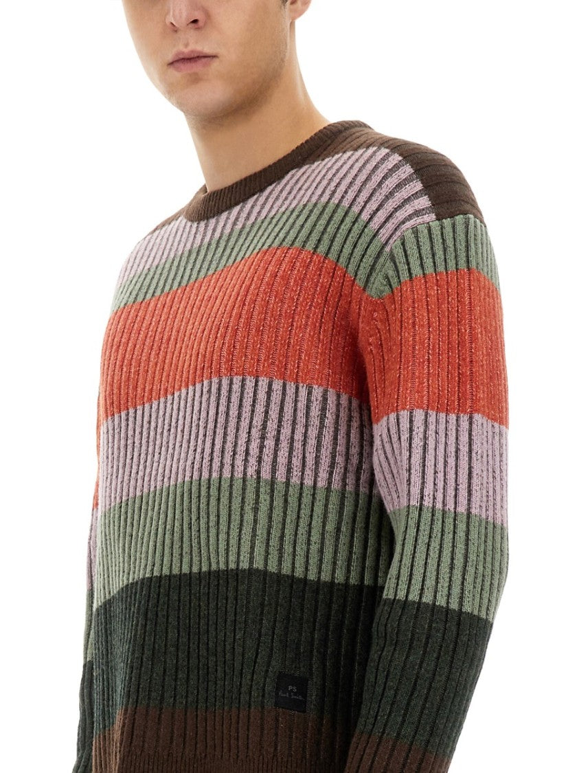 Ps Paul Smith Striped Knit Top