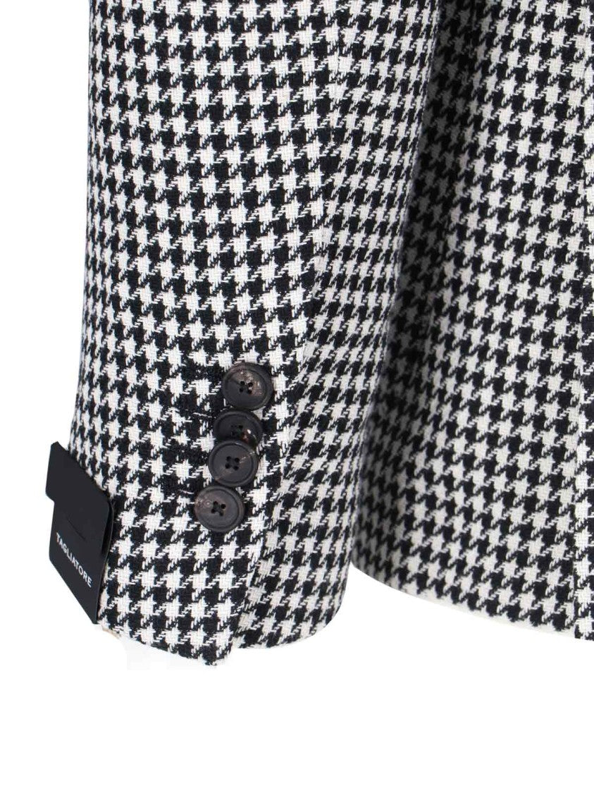 Tagliatore Pied De Poule Blazer – White/Black