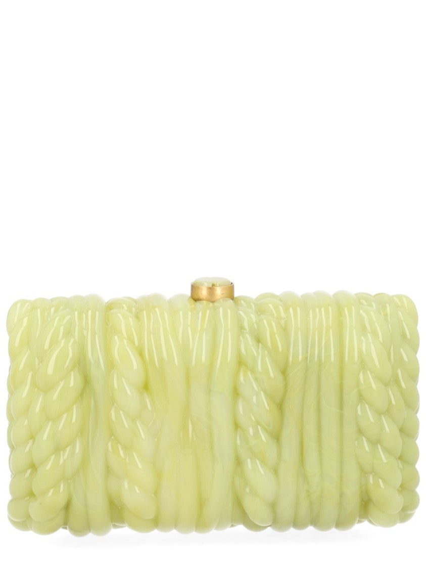 Cult Gaia Helene Twisted Rope Gold Clutch
