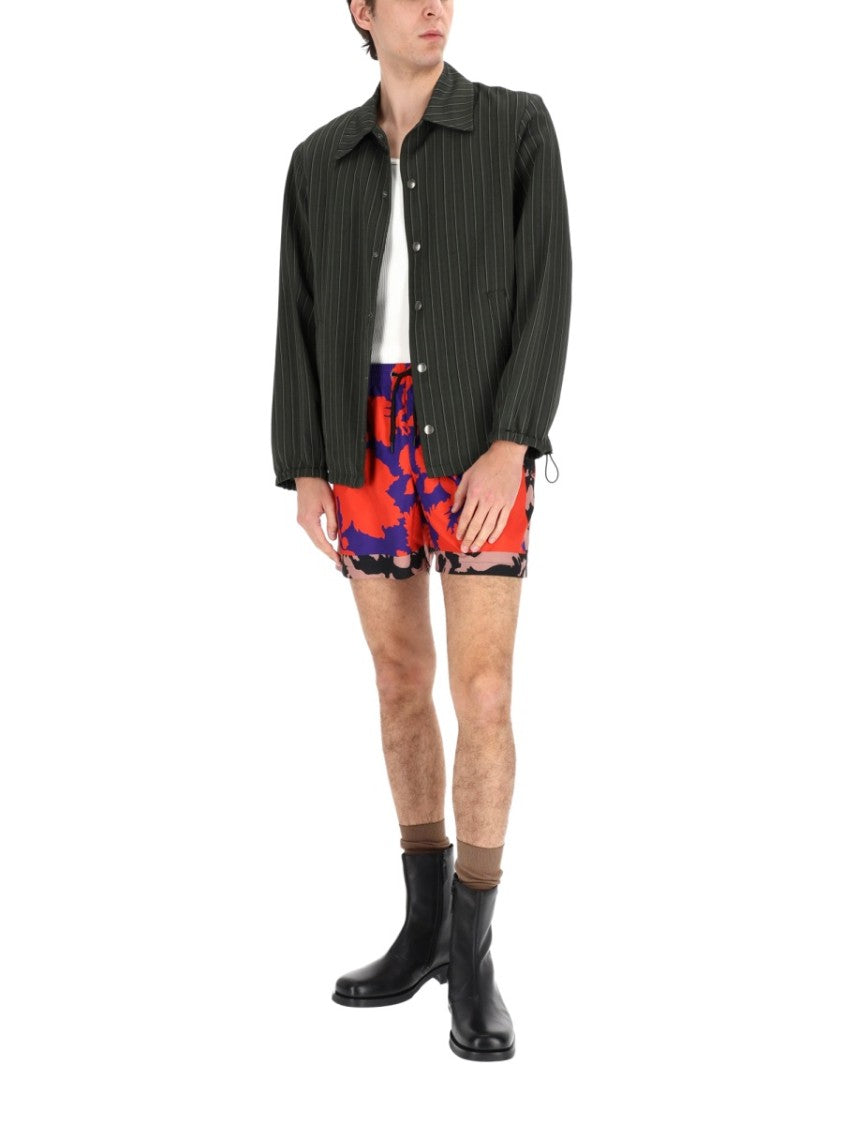 Dries Van Noten Vorries Pinstripes Adjustable Cuffs Viscose Jacket