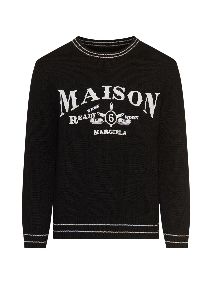 Mm6 By Maison Margiela Wool-Blend Graphic Sweater