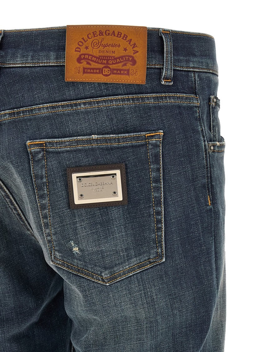 Dolce & Gabbana Stone Washed Denim Jeans