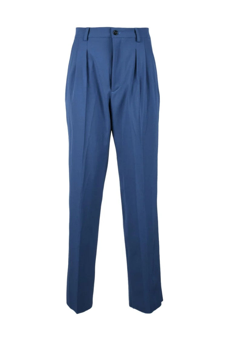 Brizzi Brizzi Polyester Stretch Trousers - Blue