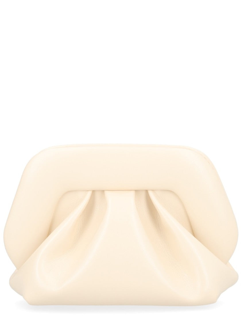 Themoirè Neutral Bios Ruched Gathered Clutch