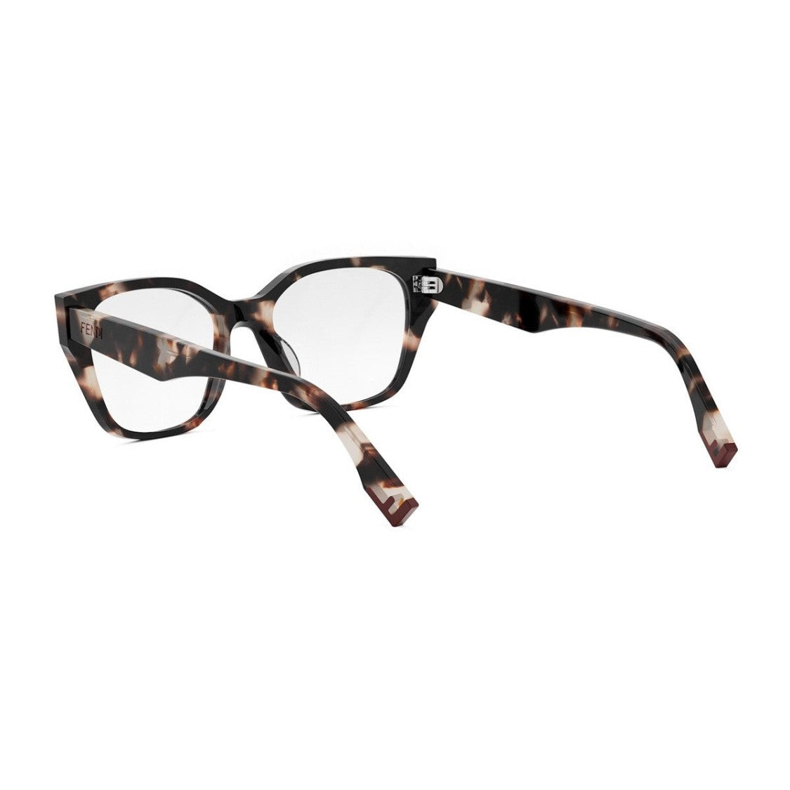 Fendi Havana Fendi Way Acetate Geometric Sunglasses