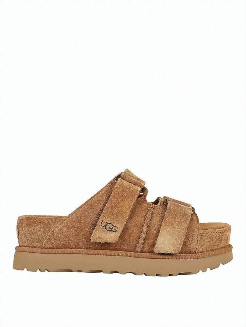 Ugg Suede Slip-On Mules With Adjustable Straps