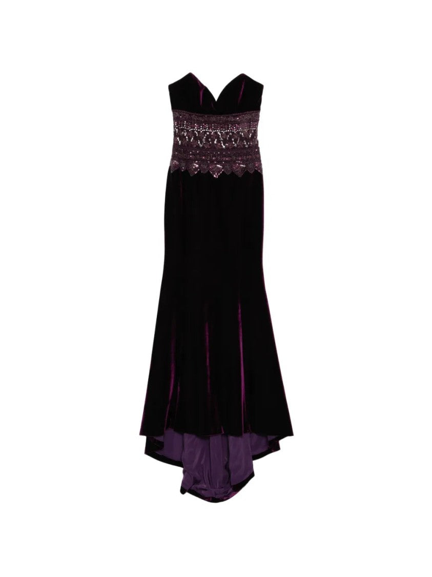 Saiid Kobeisy Strapless Dress With Embroidered Detailing