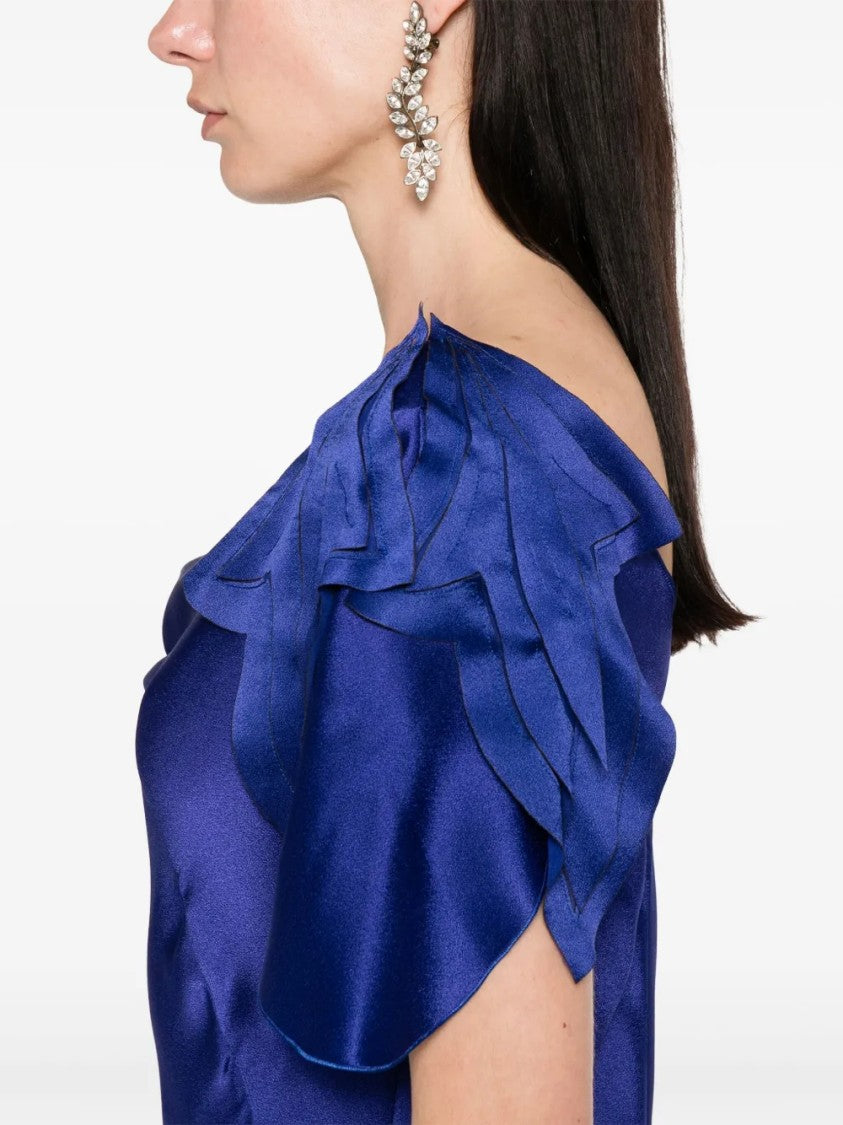 Alberta Ferretti Flowing Silhouette Dress With Refined Design