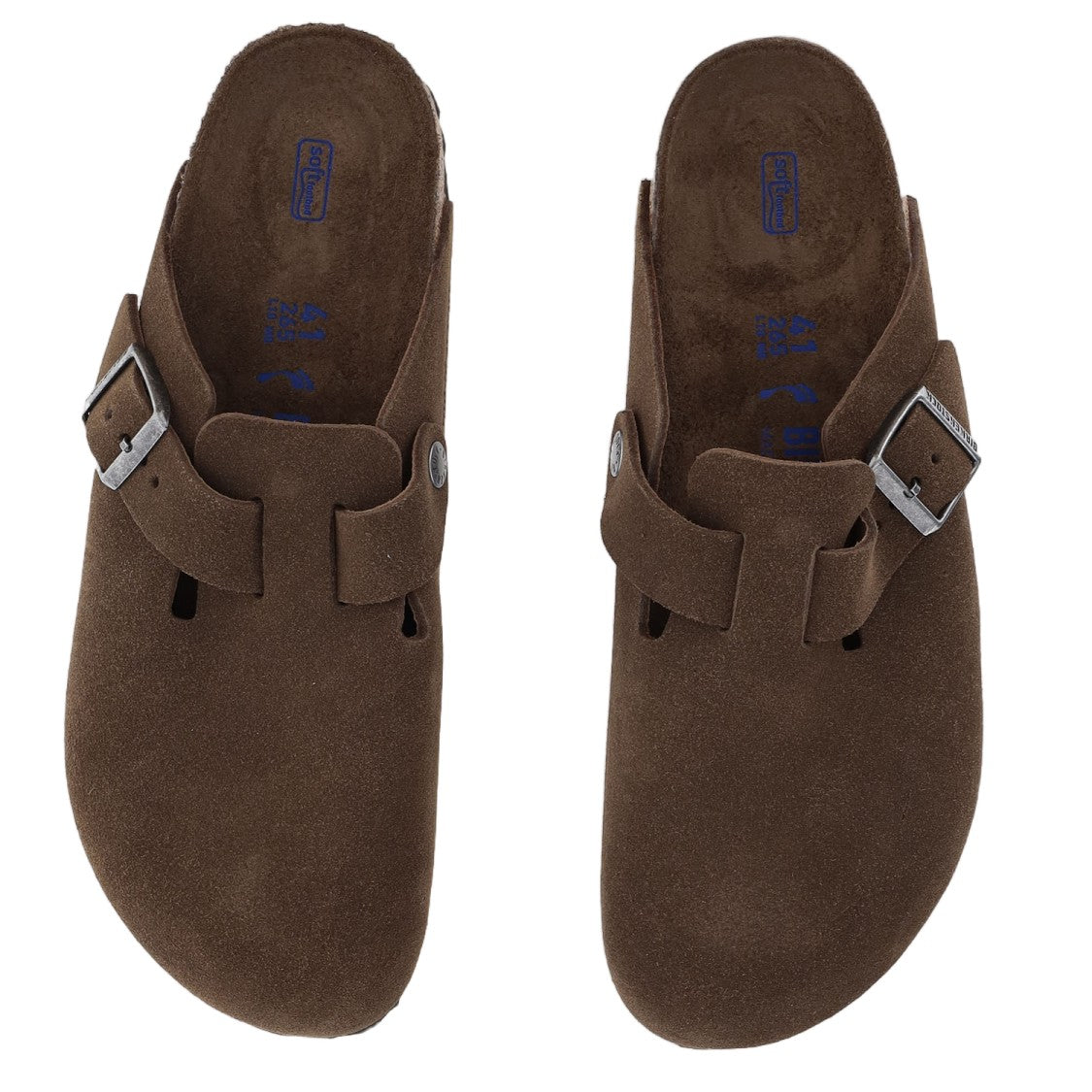 Birkenstock Suede Slip-On Clogs With Adjustable Buckle And Contoured Footbed