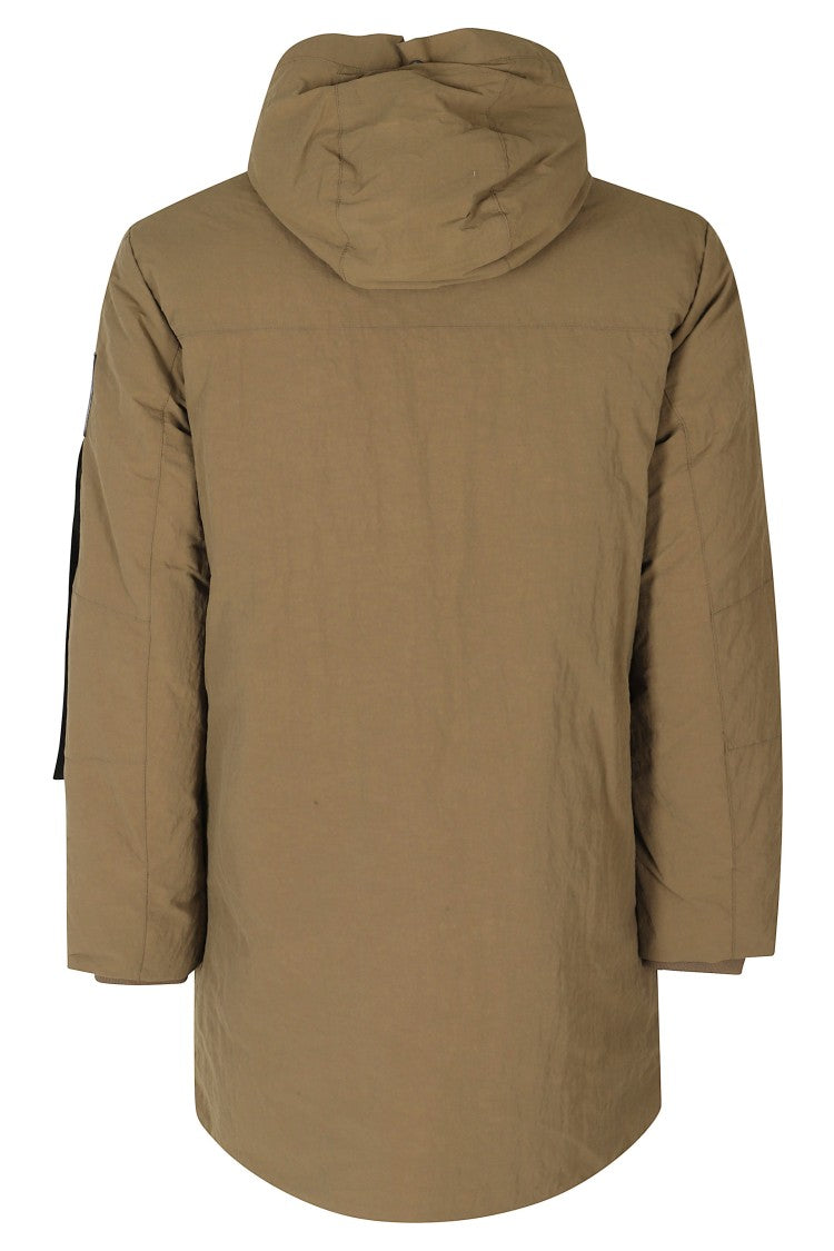 Outhere Long Technical Cotton Parka With Hood And Zip Closure