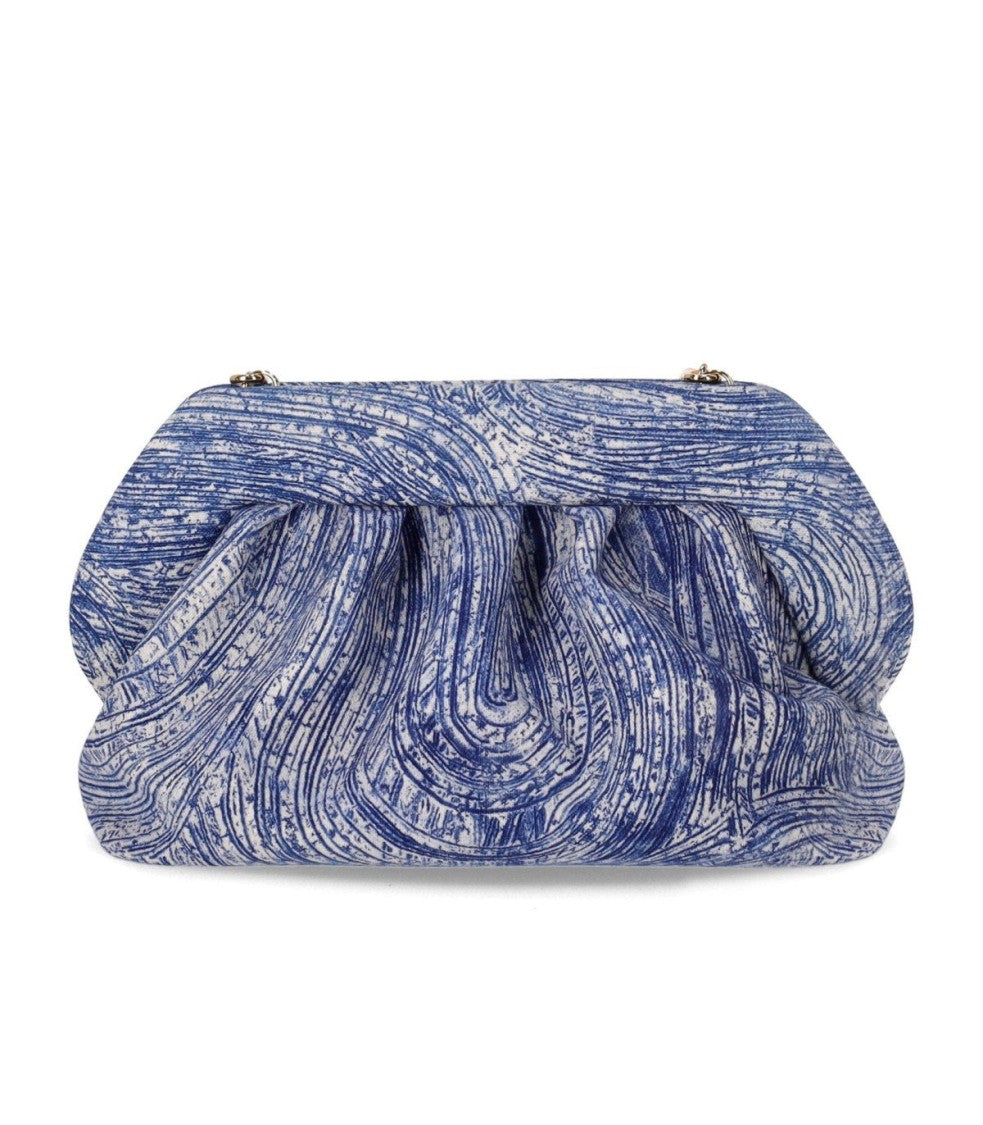 Themoirè Bios Porridge Print Deep Ocean Clutch Bag
