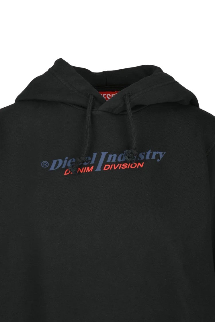 Diesel Black Cotton Women's Cropped Sweatshirt