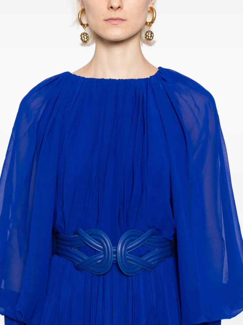 Saiid Kobeisy Pleated Long Dress