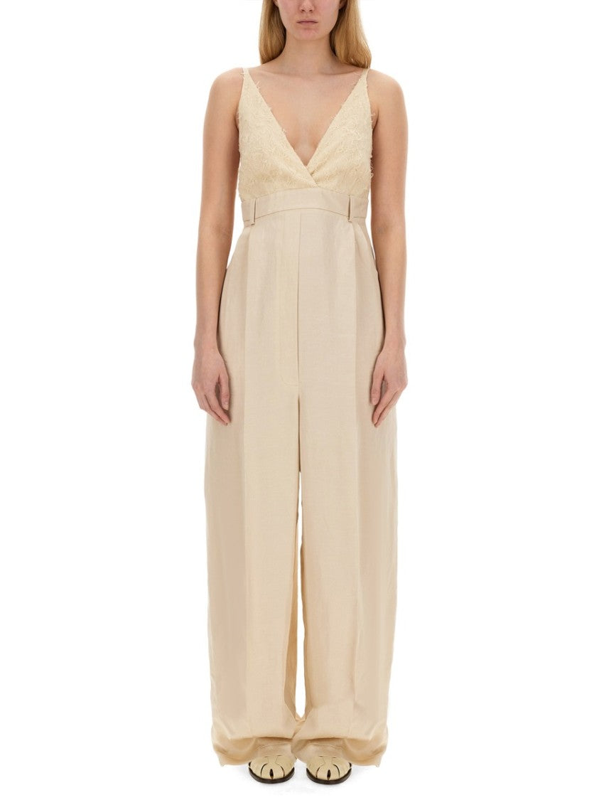 Alysi Malfile' Satin Jumpsuit