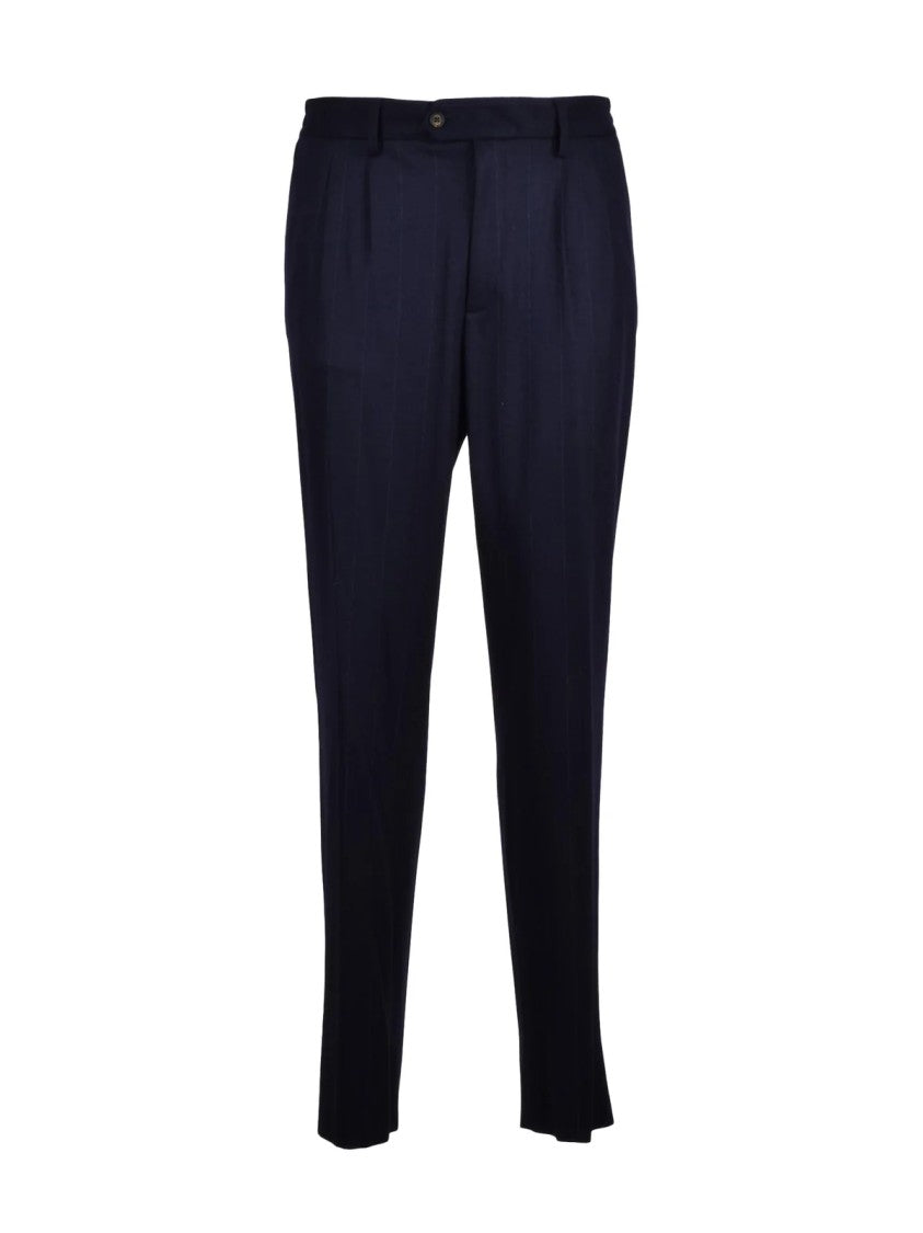 Eleventy Blue Tailored Rounded Wool Suit