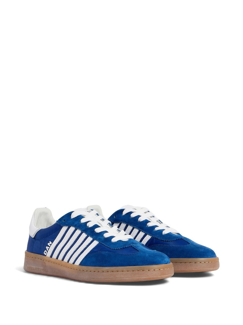 Dsquared2 Blue Nylon White Stripe Running Sneakers