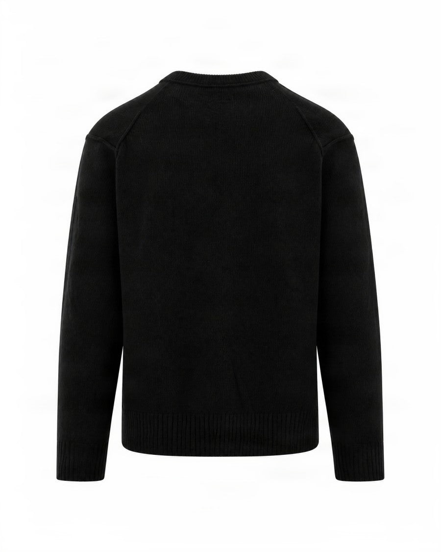 C.P. Company Black Lens Crew Neck Wool-Blend Sweater