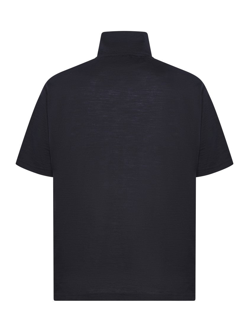 Low Brand Relaxed Fit Half Turtleneck Sweater In Deep Blue