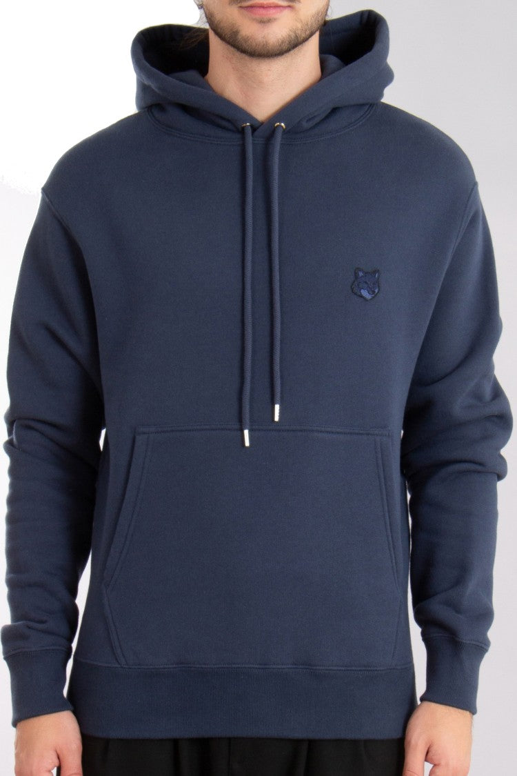 Maison Kitsuné Classic Pullover Hoodie With Embroidered Logo And Kangaroo Pocket