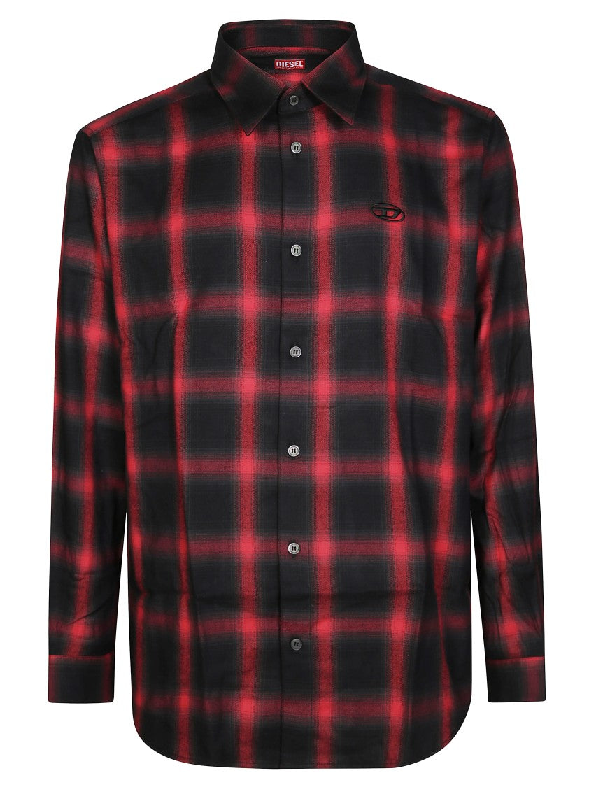 Diesel Men's Long-Sleeved Plaid Shirt