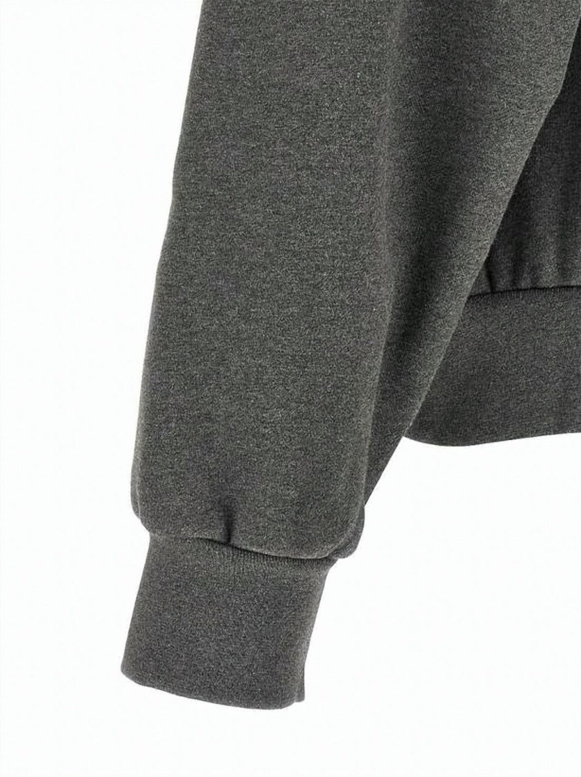 Fear Of God Relaxed Fit Cropped Hoodie With Tonal Embossed Logo