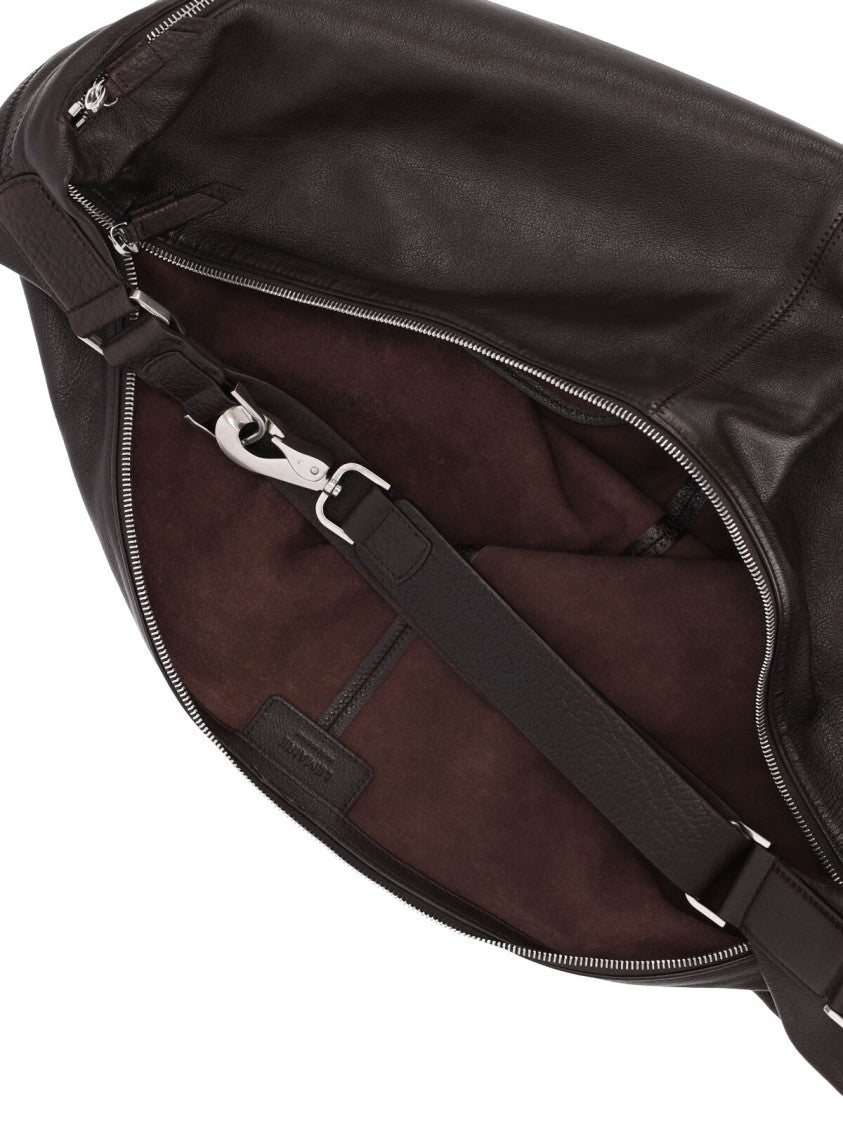 Lemaire Brown Elongated Adjustable Shoulder Bag