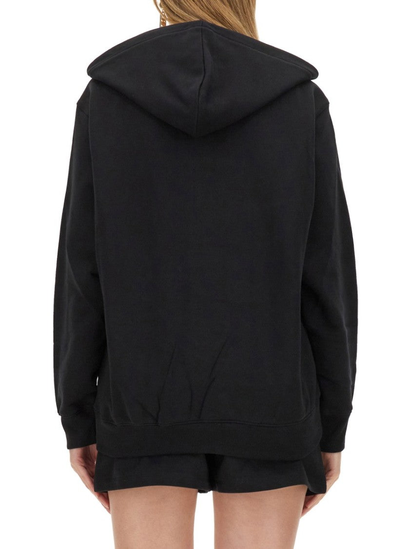 Moschino Relaxed Fit Black Sweatshirt With Logo Print